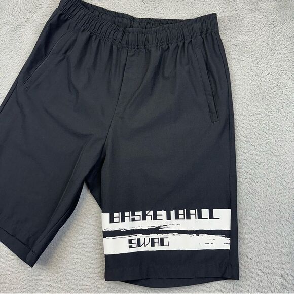 Anta Basketball Shorts Mens XL Black White Spellout Swag Elastic Waist Sports - Picture 3 of 15